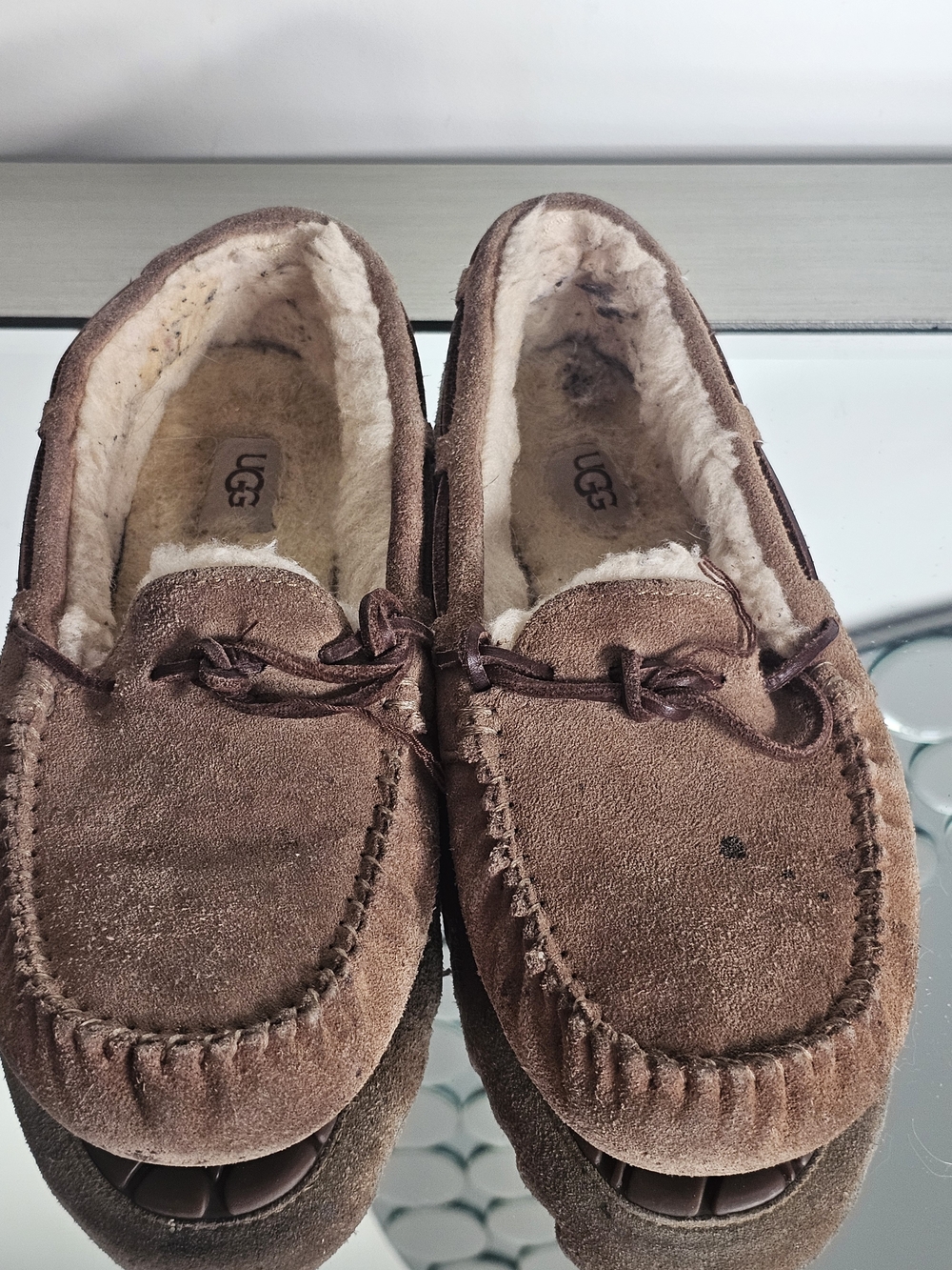 UGGs Brown Suede Moccasin Slippers